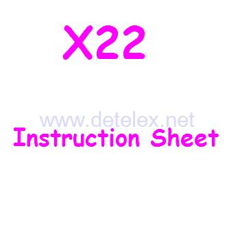 Syma X22 X22W Headless Mini drone parts instruction sheet (X22) - Click Image to Close